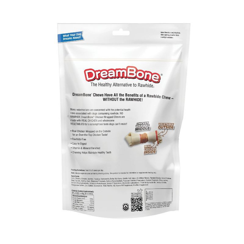 slide 2 of 4, DreamBone Chicken and Vegetable Wrapped Mini Bones Chews Dog Treats - 16ct, 16 ct