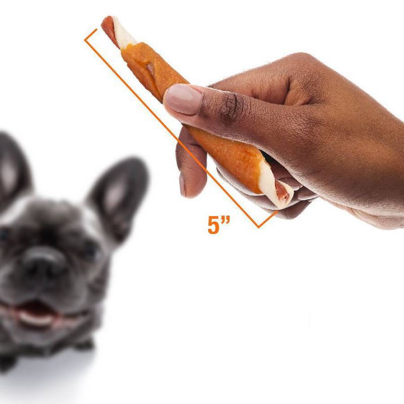 slide 12 of 14, Good 'n' Fun Ribs Rawhide with Beef, Chicken and Pork Flavor Dog Treats -12oz, 12 oz