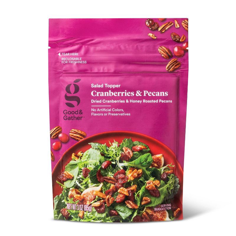 slide 1 of 3, Cranberries & Pecans Salad Topper - 3oz - Good & Gather™, 3 oz