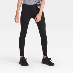 Girls' Performance High-Rise Leggings - All in Motion Black L