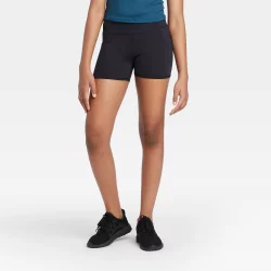 Girls' Tumble Shorts 4" - All in Motion Black L