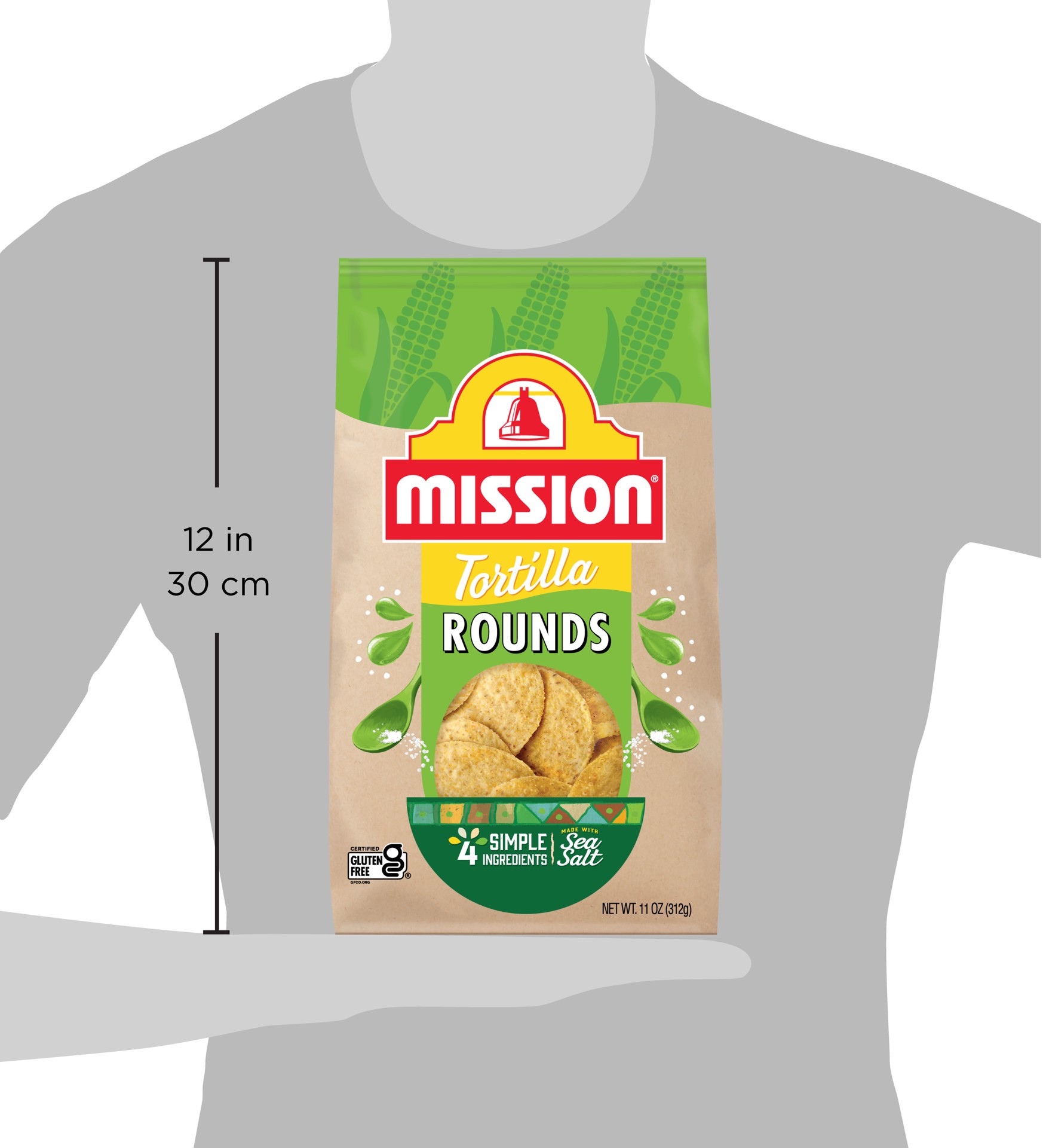 slide 5 of 5, Mission Rounds Tortilla Chips, 11 oz, 11 oz