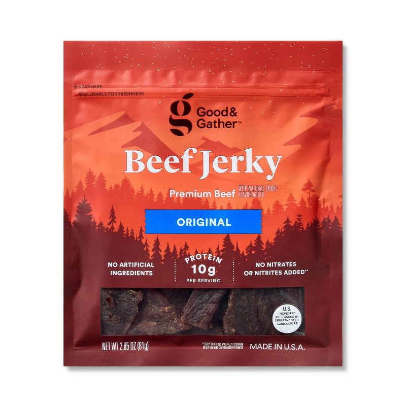 slide 1 of 4, Original Beef Jerky - 10g Protein - 2.85oz - Good & Gather™, 10 gram, 2.85 oz