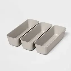 3pk Long Storage Trays Gray Mist - Brightroom™