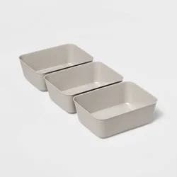 3pk Medium Storage Trays Gray Mist - Brightroom™