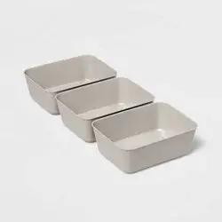 3pk Medium Storage Trays Gray Mist - Brightroom™