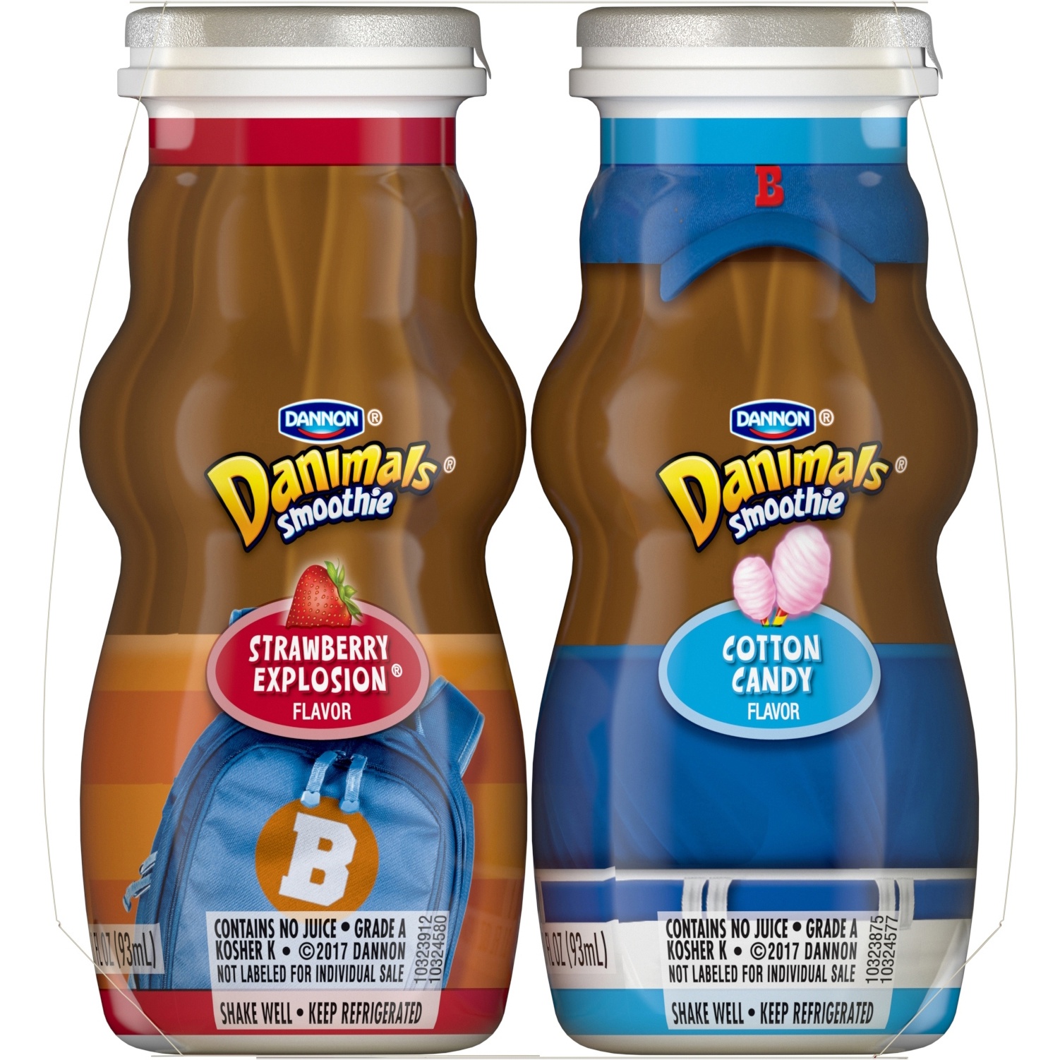 Dannon Danimals Smoothies, 6 Pack, Cotton Candy