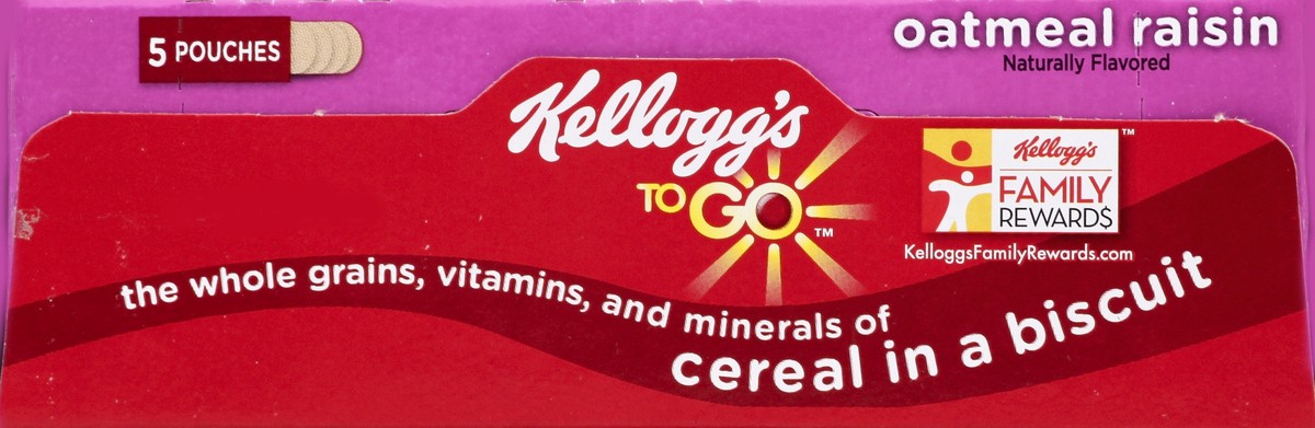 slide 2 of 6, Kellogg's To Go Cereal In A Biscuit Oatmeal Raisin, 7.75 oz