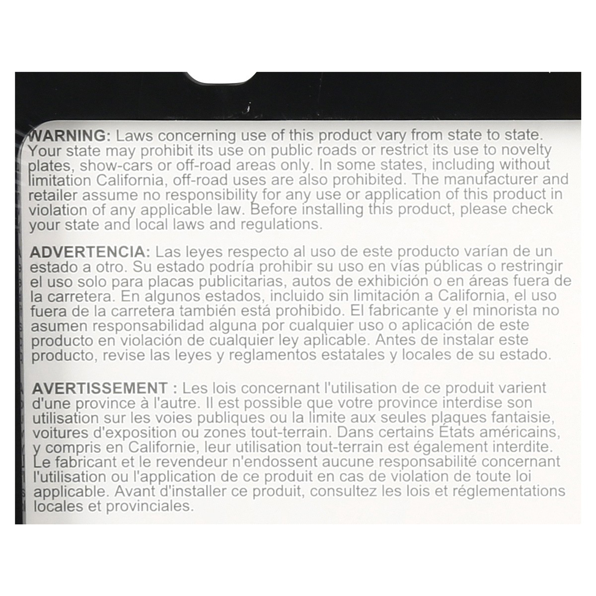 slide 2 of 2, Custom Accessories Custom Frames Carbon Fiber Plastic Snap On Stealth License Plate Frame, 1 ct