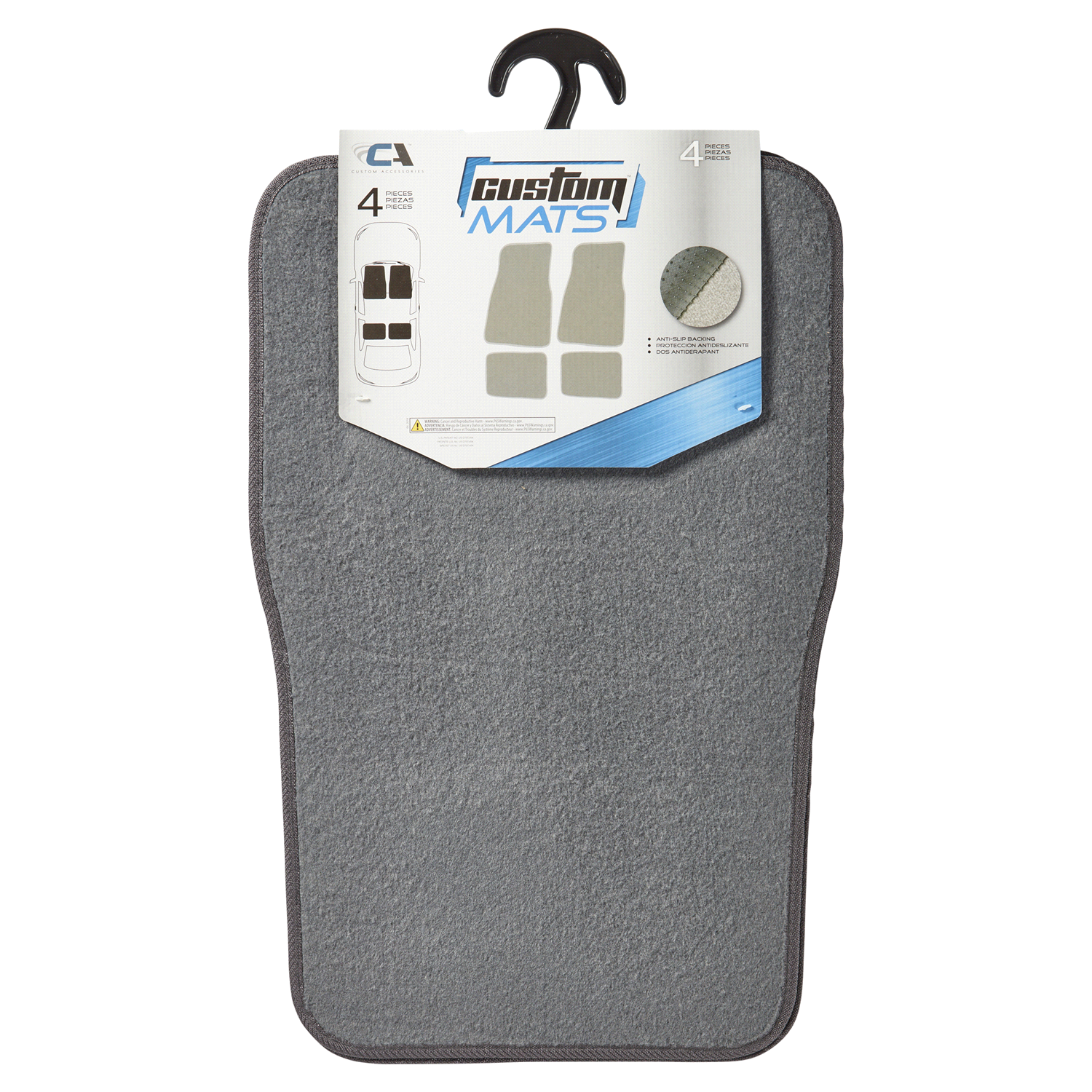 slide 1 of 2, Custom Accessories Custom Mats Grey Carpet Interior Floor Mat, 4 ct