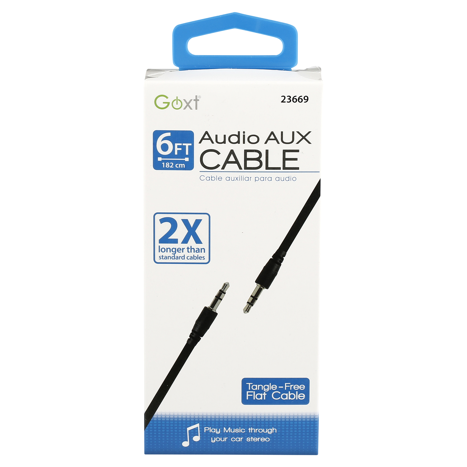 slide 1 of 2, Custom Accessories Goxt 6' Black Auxiliary Cord, 6 ft