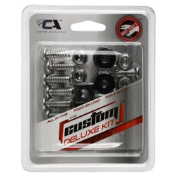 Custom Accessories Custom Deluxe Stainless Steel Anti Theft License Plate Fastener Kit