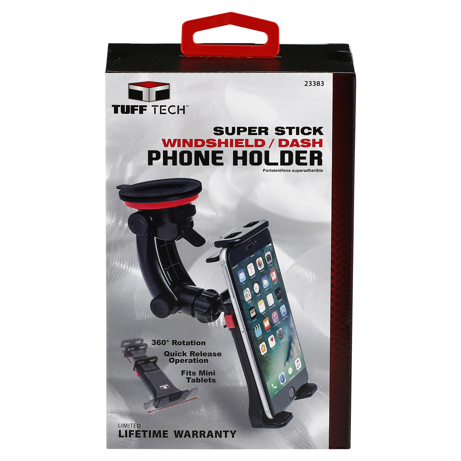 slide 1 of 3, Custom Accessories TUFF TECH Super Stick Windshield & Dash Mount Holder, 1 ct