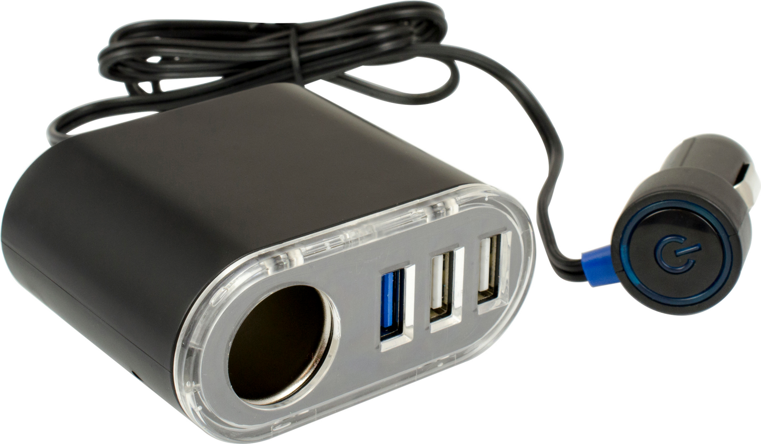 slide 2 of 2, Custom Accessories GOXT 4.8 AMP TRIPLE USB AND 12V CHARGER, 12 v