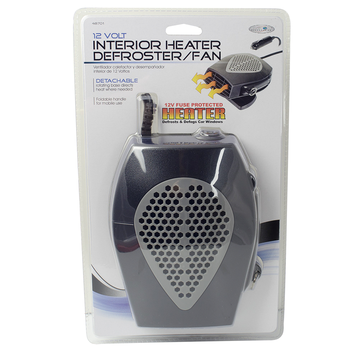 slide 1 of 1, Custom Accessories 12V Black Plastic Interior Custom Window Defroster Heater Fan, 1 ct