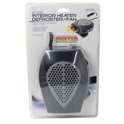 Custom Accessories 12V Black Plastic Interior Custom Window Defroster Heater Fan