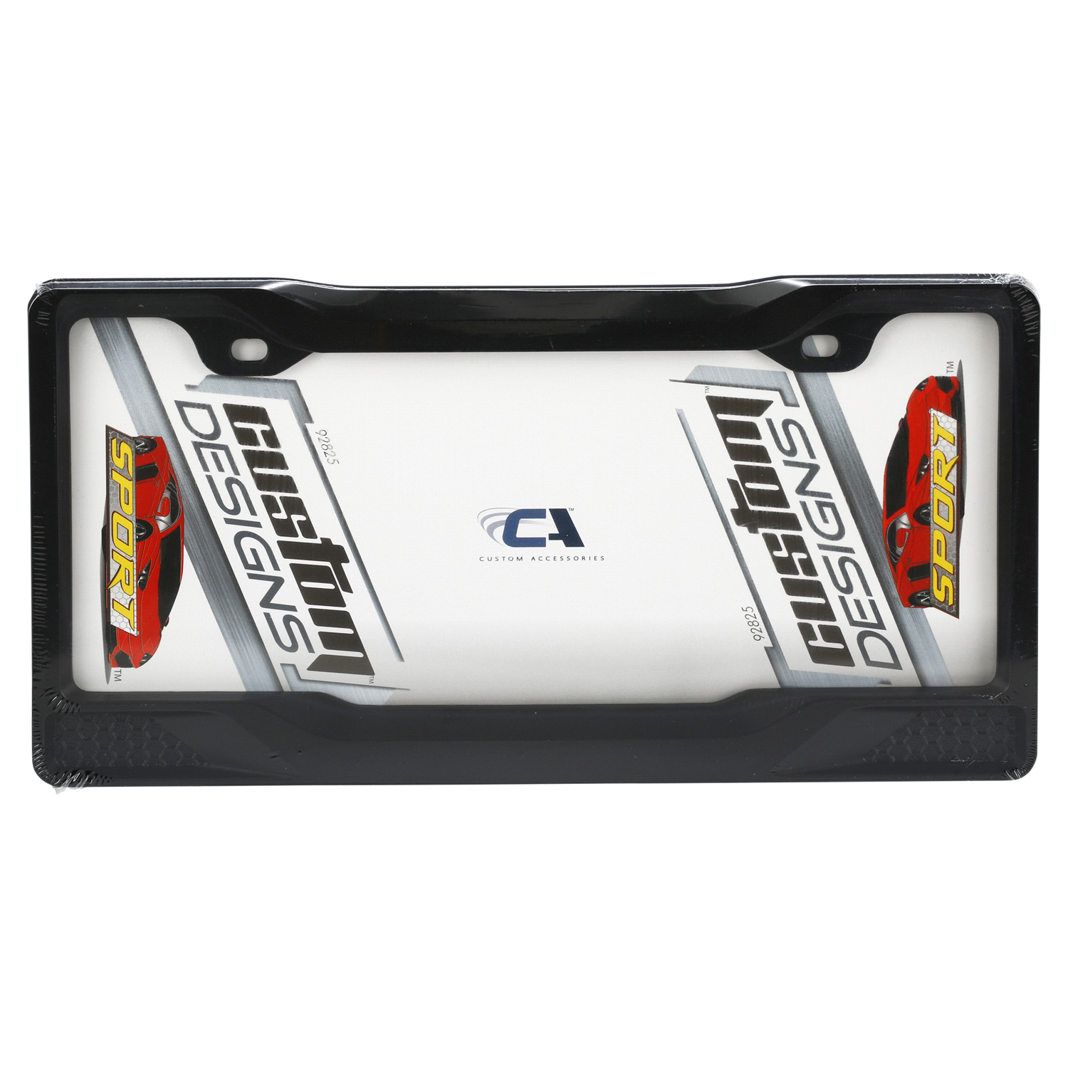 slide 1 of 2, Custom Accessories Custom Frames Black Sport Grill License Plate Frame, 1 ct