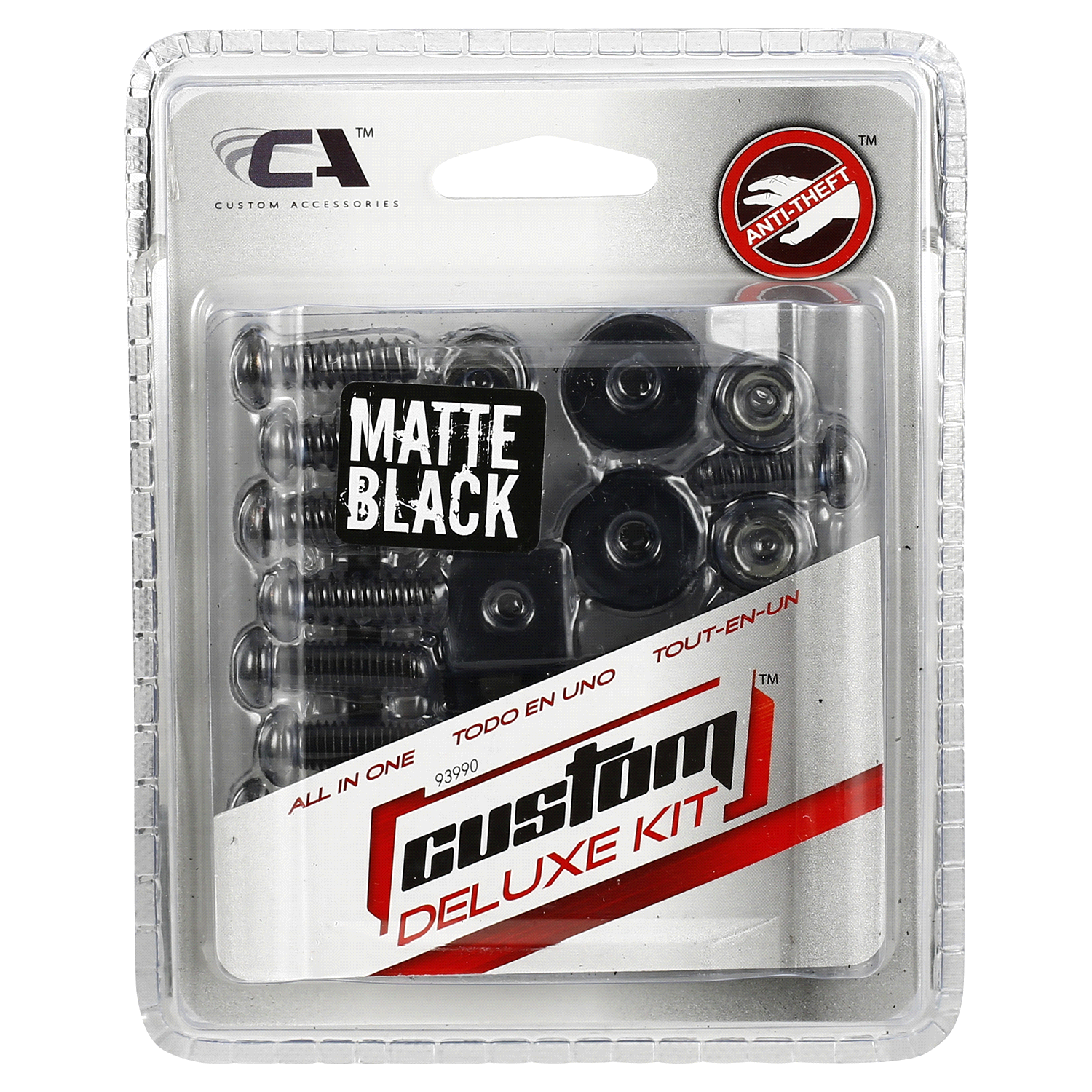 slide 1 of 1, Custom Accessories Deluxe Black Anti Theft License Plate Frame Mounting, 1 ct