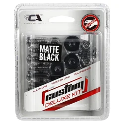Custom Accessories Deluxe Black Anti Theft License Plate Frame Mounting