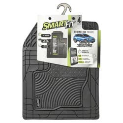 Smart Fit 4pc Black Rubber SUV/Crossover Floor Mat