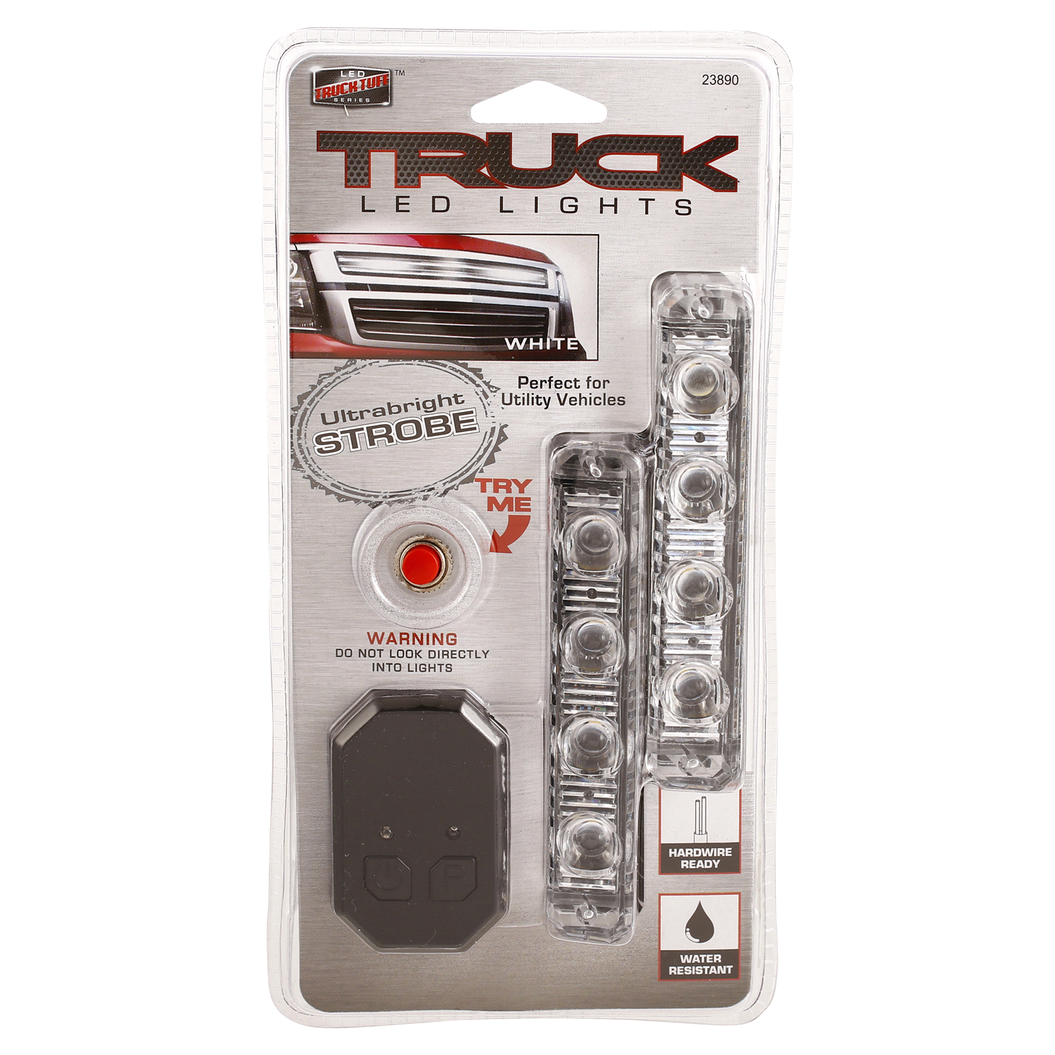 slide 1 of 2, Custom Accessories Truck Tuff White Strobe Lights 2-Pack, 2 ct