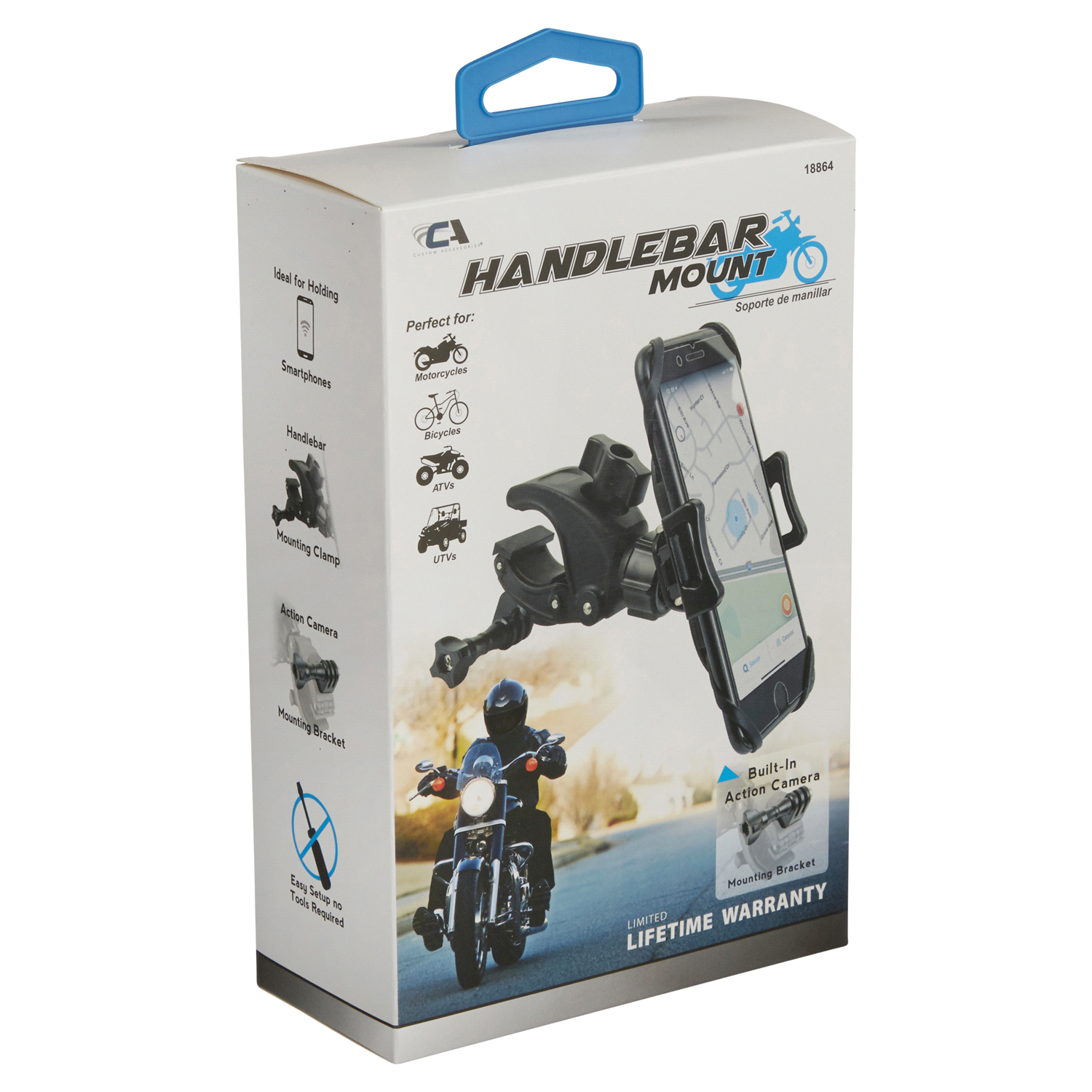 slide 4 of 5, Custom Accessories Ca Motorcycle And Atv Handlebar Phone Holder Mount, 1 ct