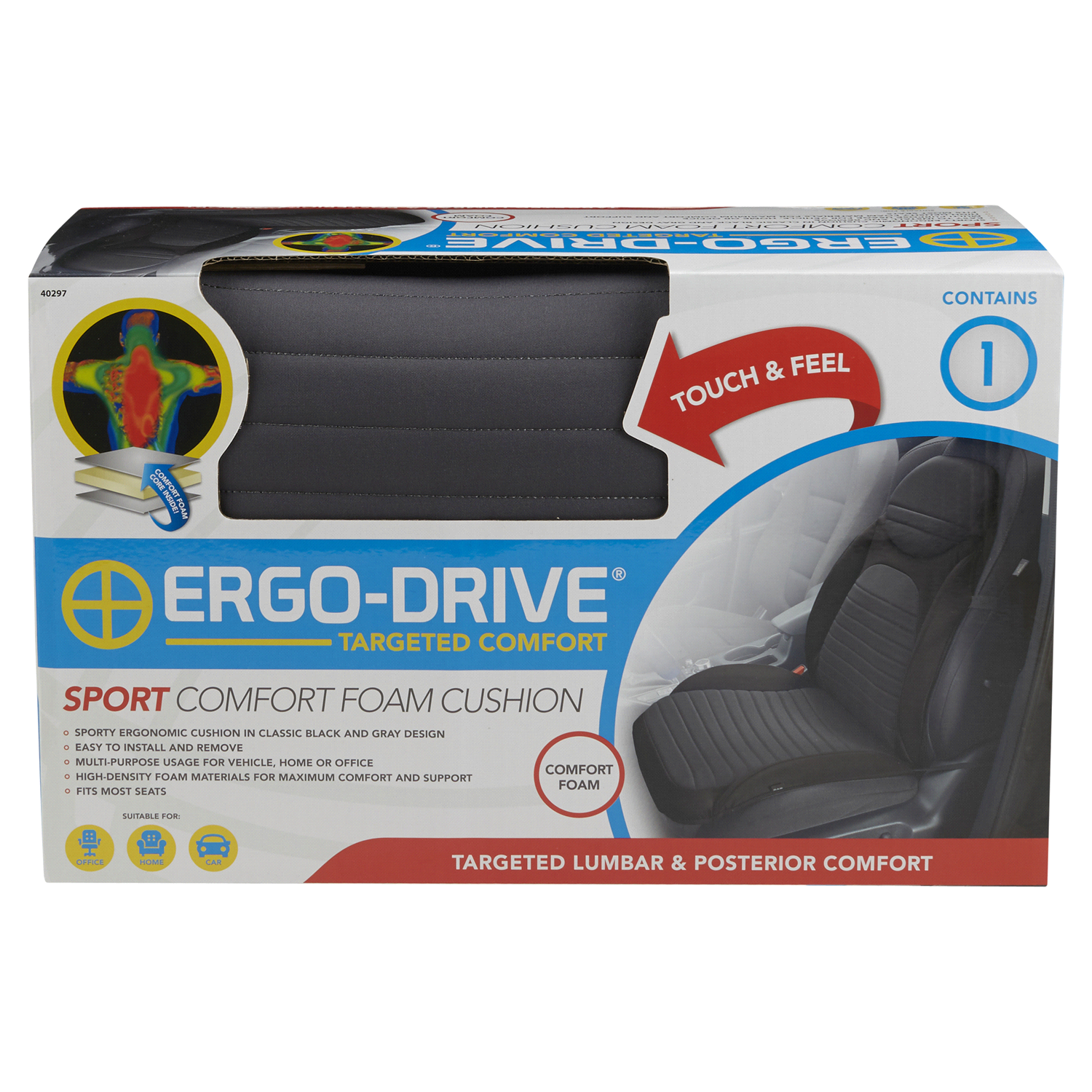 slide 1 of 2, ERGO DRIVE Ergo-Drive Arena Sport Cushion, 1 ct
