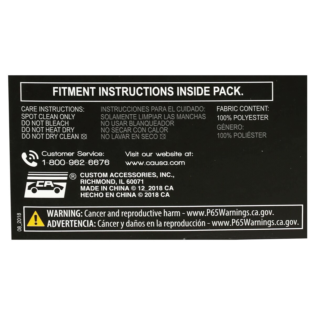 slide 2 of 2, Custom Accessories Custom Covers Universal SPORT 1500 KIT BLK/RED Seat Cover, 3 ct