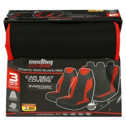 Custom Accessories Custom Covers Universal SPORT 1500 KIT BLK/RED Seat Cover