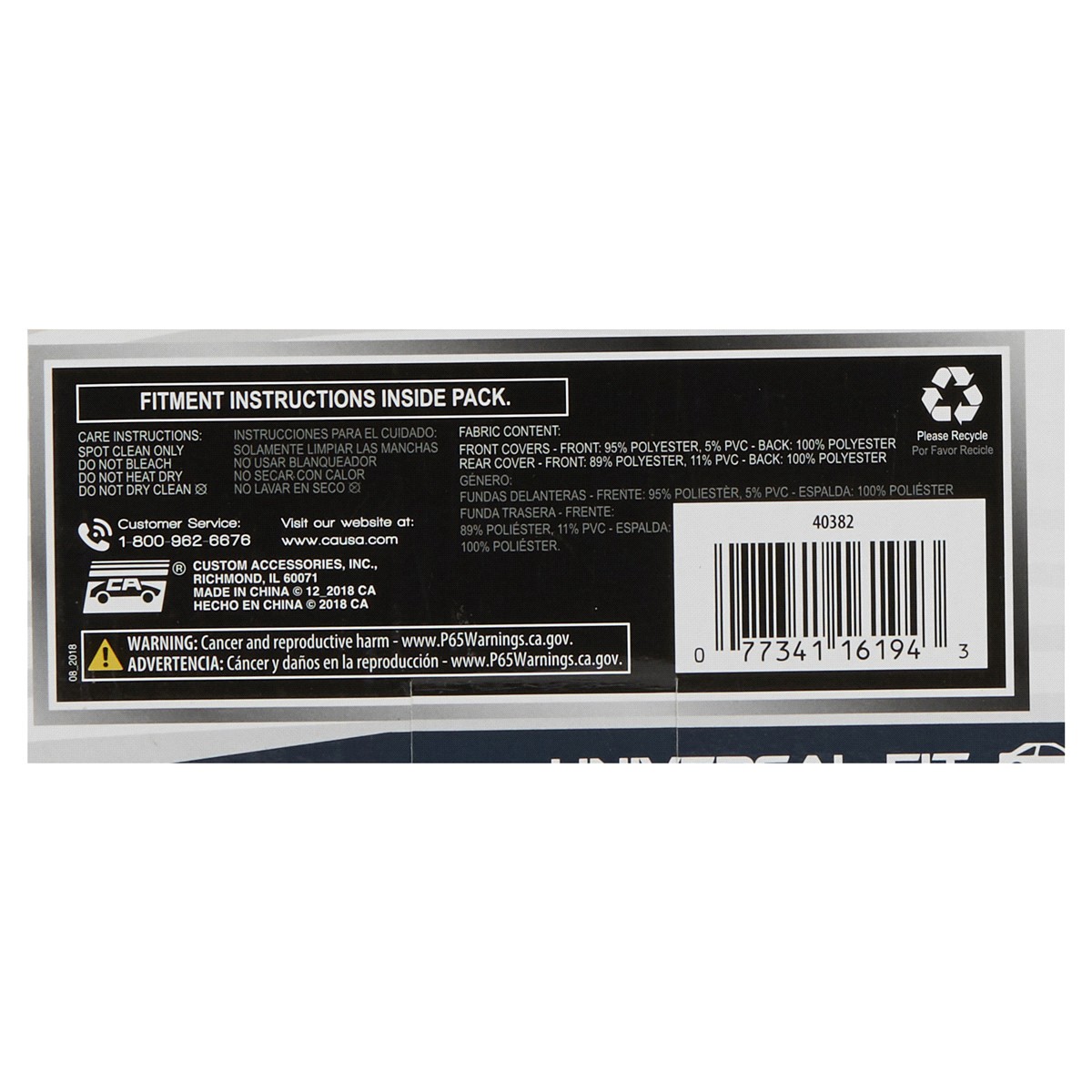 slide 2 of 2, Custom Accessories Custom Covers LB WETSUIT KIT BLK/RED Seat Cover, 3 ct