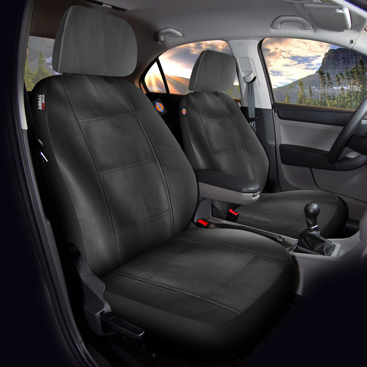 slide 2 of 3, Dickies 2pc Custom LB Deluxe Black Set Cover, 2 ct