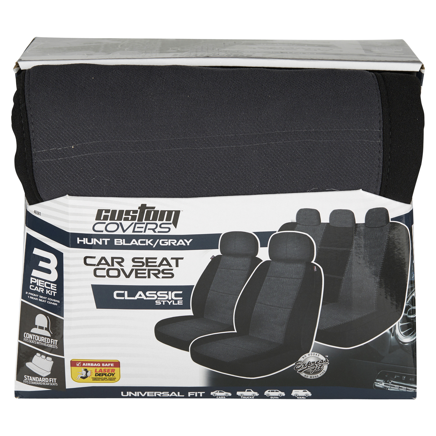 slide 1 of 2, Custom Accessories Custom Covers LB HUNT KIT GRY/BLK Seat Cover, 3 ct