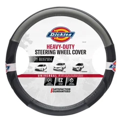 Dickies Icon Black & Grey Dura Grip Steering Wheel Cover