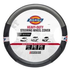 Dickies Icon Black & Grey Dura Grip Steering Wheel Cover
