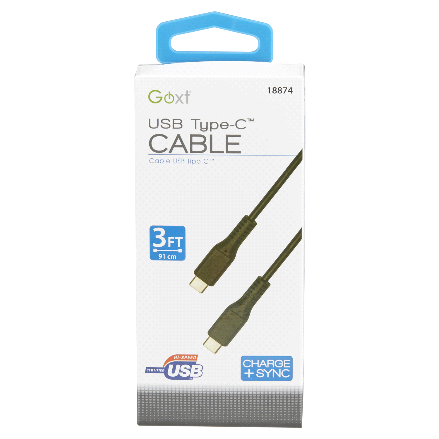 slide 1 of 5, Custom Accessories Goxt Usb Type-C Cable, 3 ft