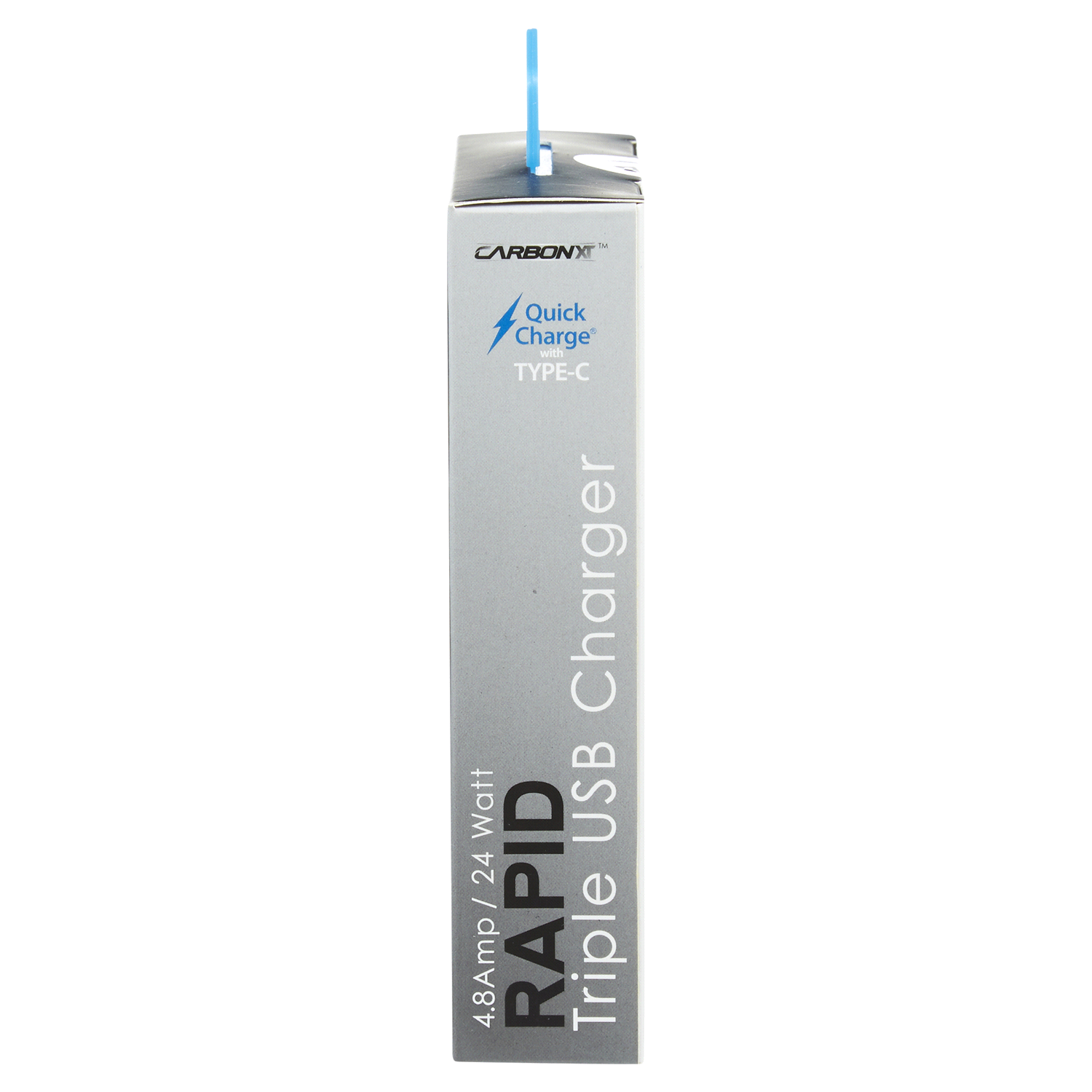 slide 3 of 5, Custom Accessories Carbon Xt Rapid 4.8Amp Triple Charger With 2 Usb, 1 ct