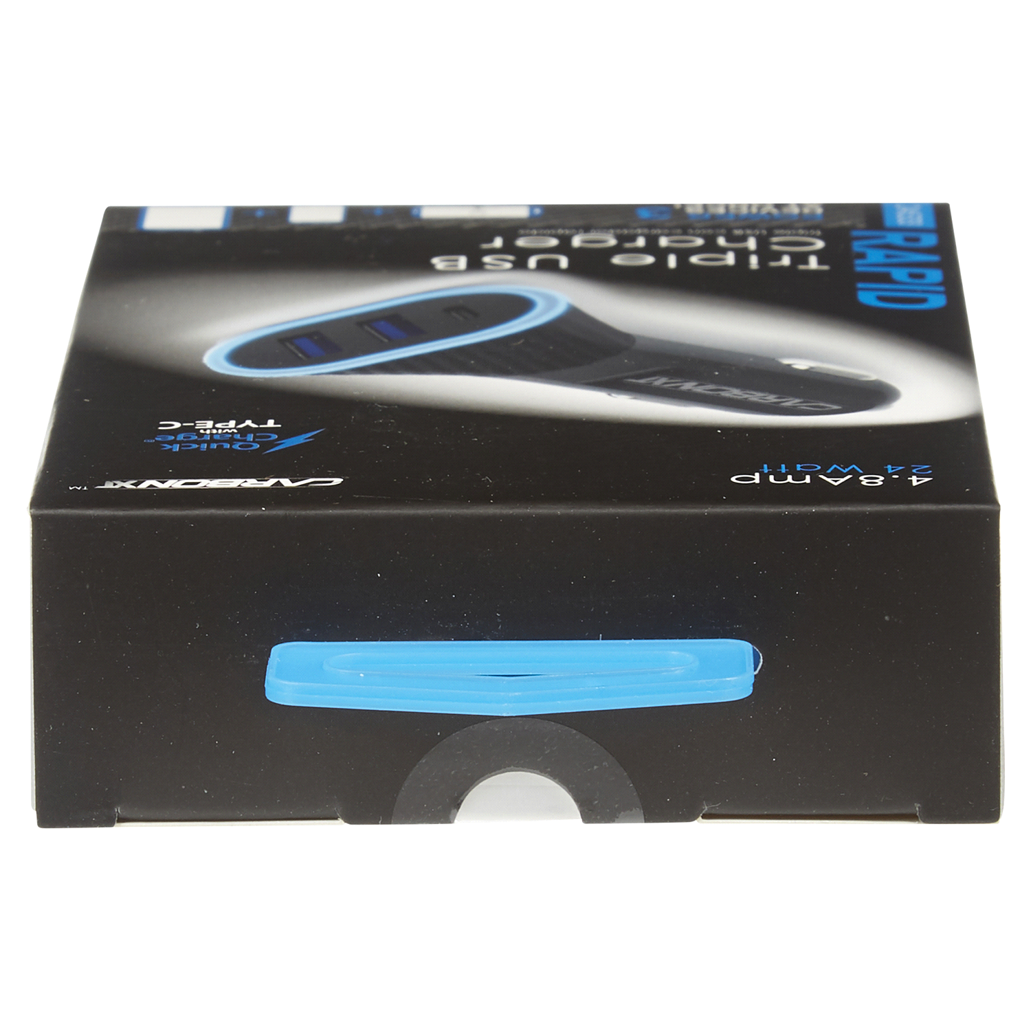 slide 5 of 5, Custom Accessories Carbon Xt Rapid 4.8Amp Triple Charger With 2 Usb, 1 ct