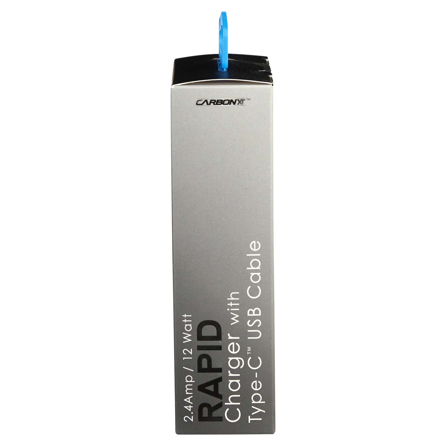 slide 2 of 5, Custom Accessories Carbon Xt 2.4Amp Single Usb Charger With Type-C Usb Cable, 2 ct