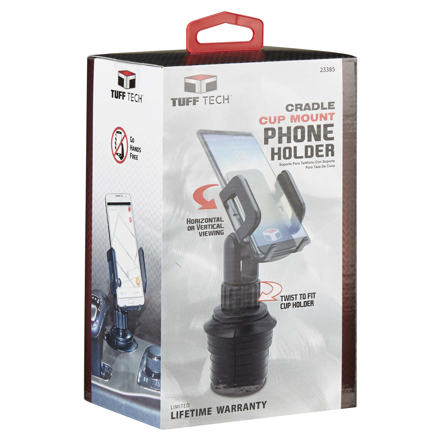 slide 4 of 5, Custom Accessories Tuff Tech Cup Mount Cradle Phone Holder, 1 ct