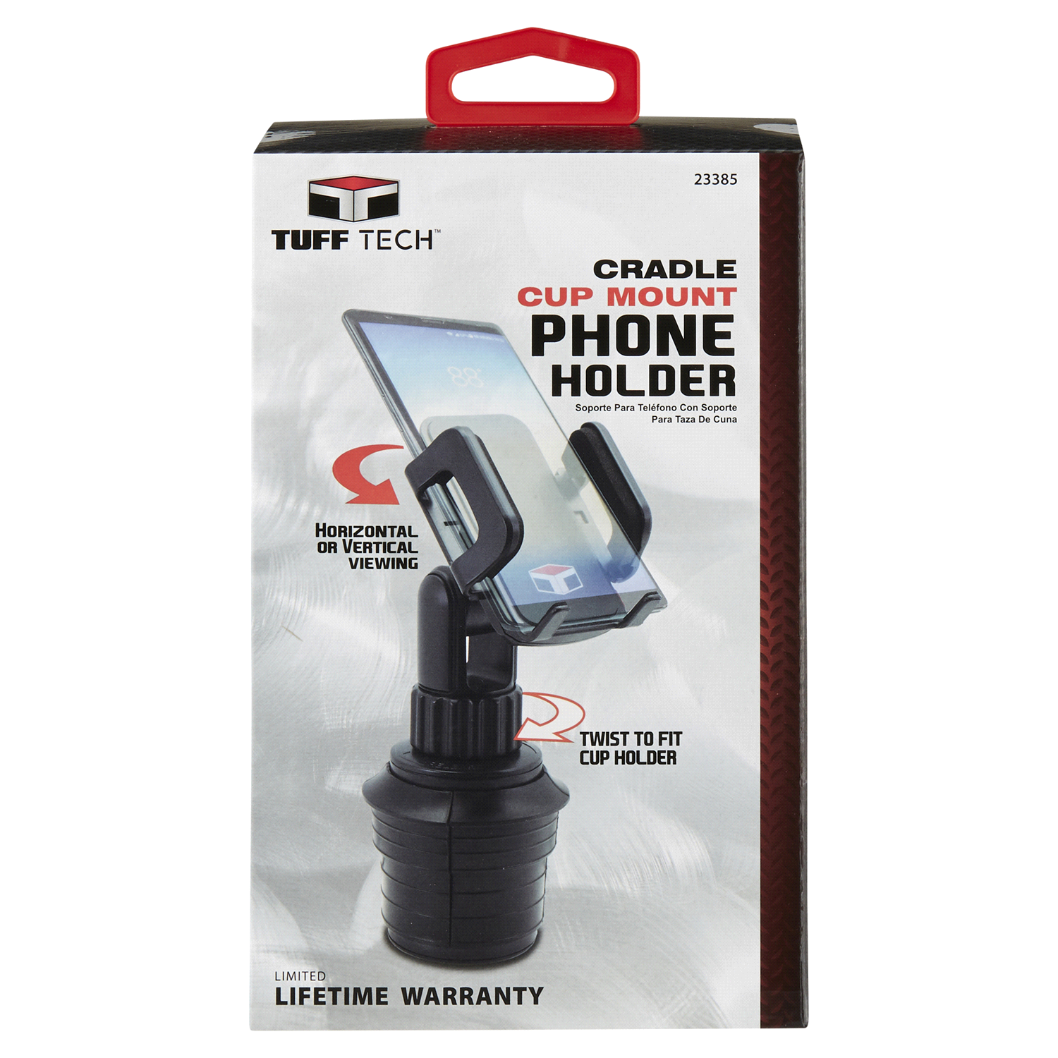 slide 1 of 5, Custom Accessories Tuff Tech Cup Mount Cradle Phone Holder, 1 ct