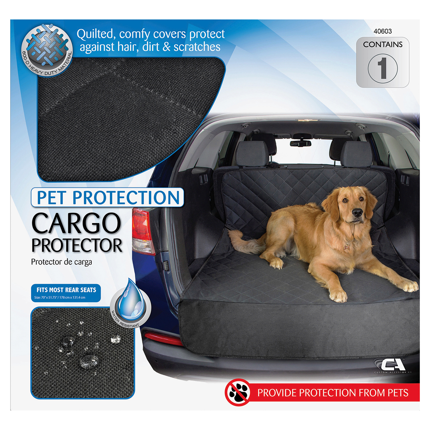 slide 1 of 1, Custom Accessories Premium Cargo Area Quilted Pet Cover, 1 ct
