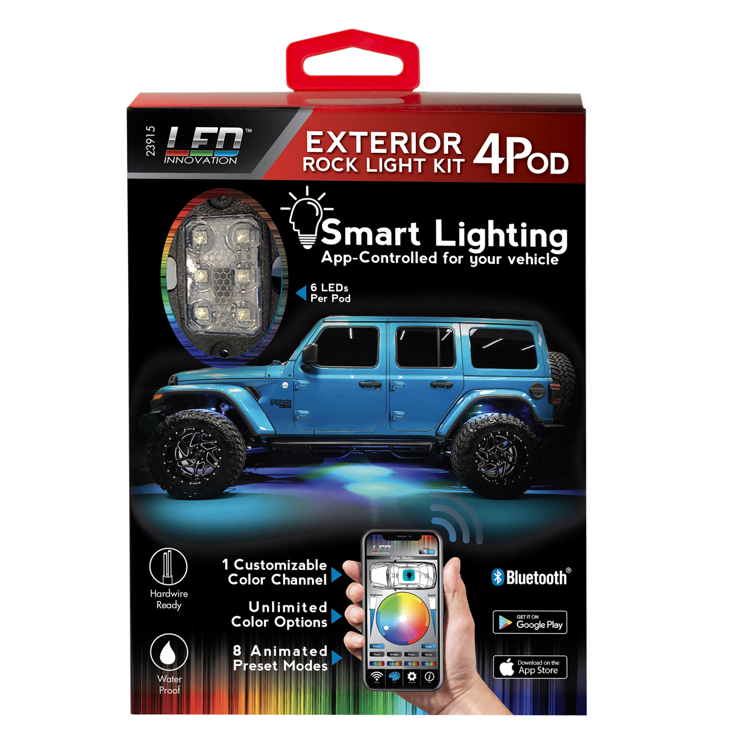 slide 1 of 1, Custom Accessories Custom Led Innovation 1 Channel Rgb Exterior, 4 ct