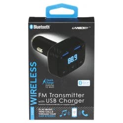 Custom Accessories CARBON XT FM Transmitter with 2.4A USB Charger