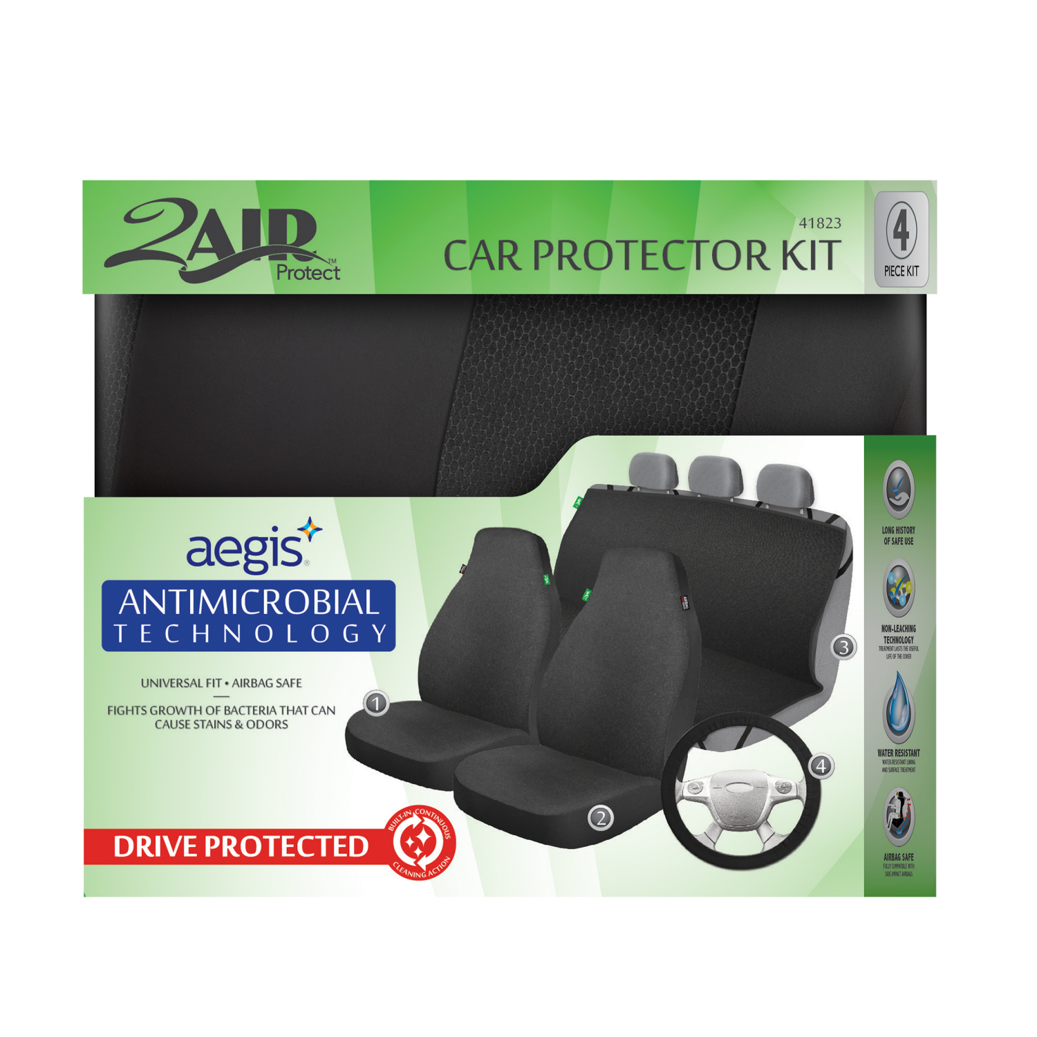 slide 1 of 1, Custom Accessories 2 Air Microban Complete Car Protection Kit, 4 ct