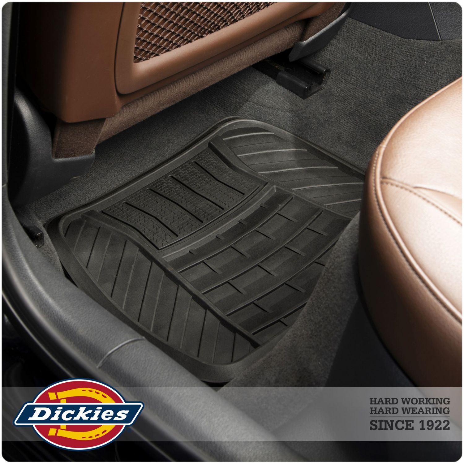 slide 4 of 4, Dickies Heavy Duty Universal No Trim All Weather Black Floor Mats, 4 ct