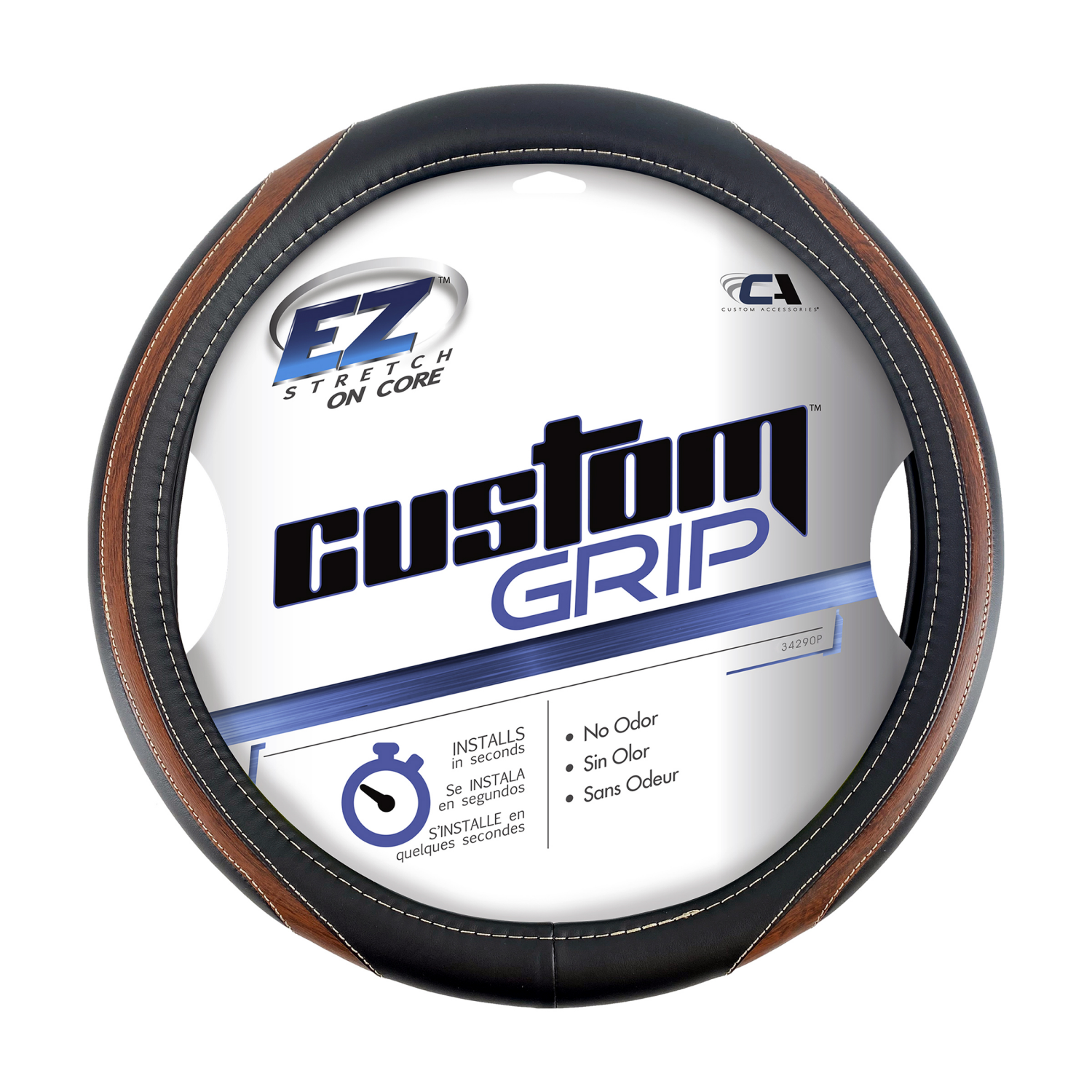 slide 1 of 1, Custom Accessories CUSTOM BLK & WOODGRAIN SWC, 1 ct