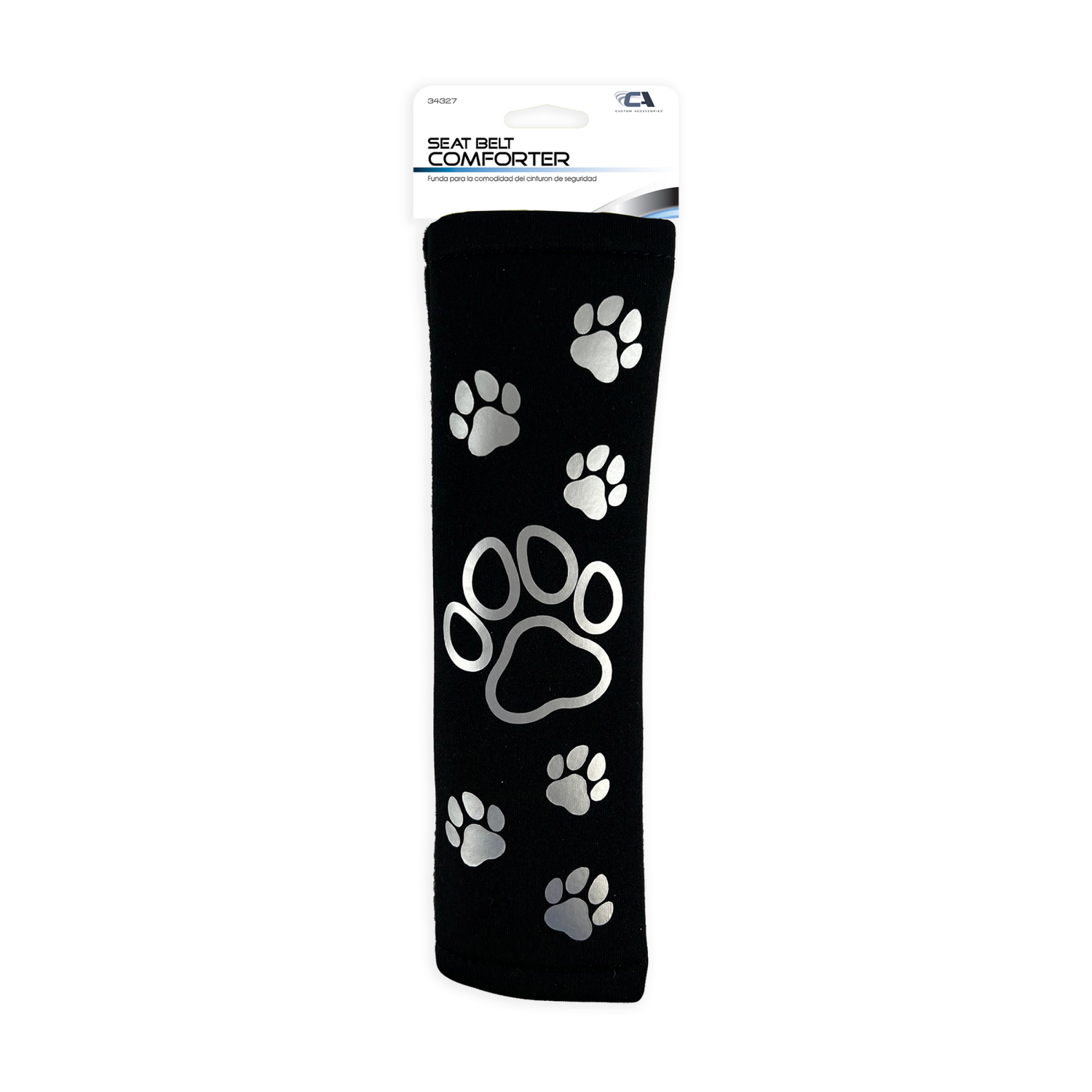 slide 1 of 1, Custom Accessories CUSTOM PAW PRINT SEAT BELT PAD, 1 ct