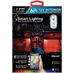 Custom Accessories LED Innovation 6-Piece 12V Interior LED Pod Lighting Kit
