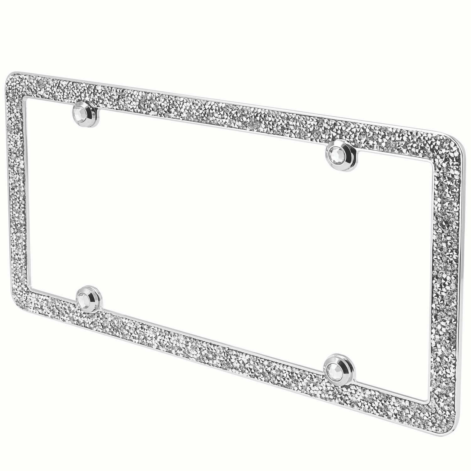 slide 1 of 1, Custom Accessories Crushed Bling License Plate Frame, 1 ct