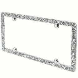 Custom Accessories Crushed Bling License Plate Frame